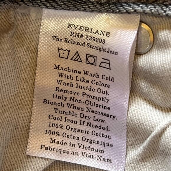 Everlane The Relaxed Straight Button Fly Jean High Rise Size 28 Long - Picture 8 of 12